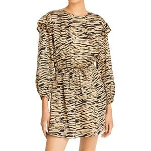 Rails NWT Ora Animal Print Long Sleeve Mini Dress M